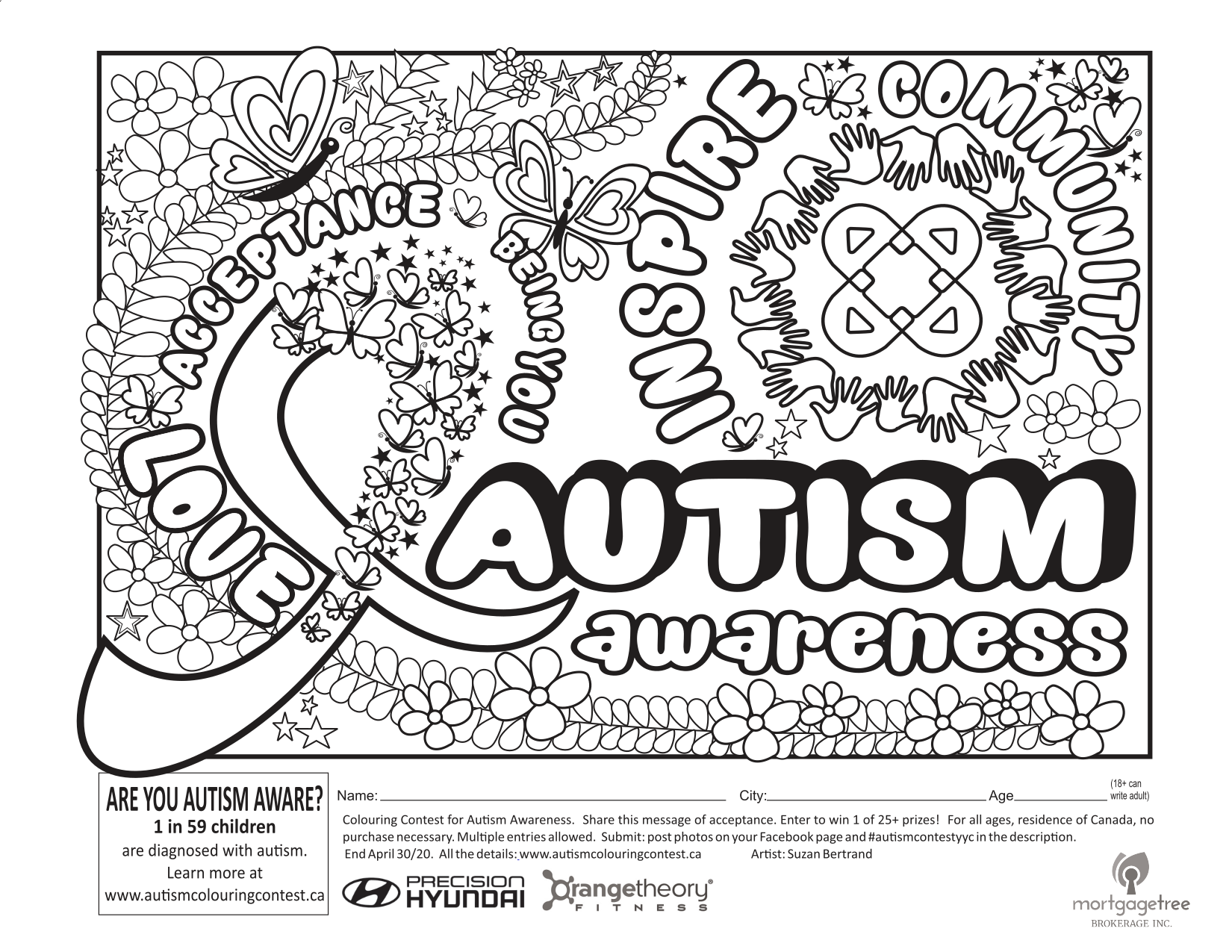 Welcome to the 2023 Autism Awareness Colouring Contest! 